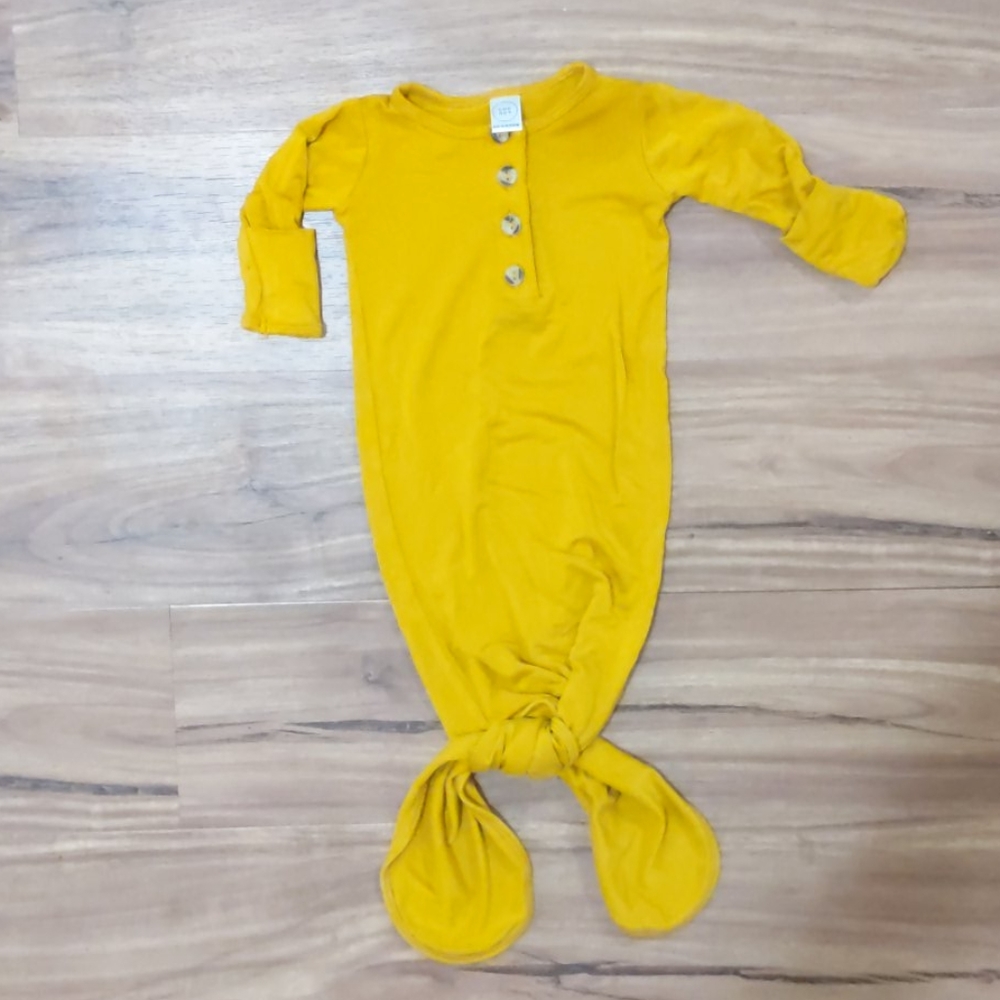 Lou Lou & Company Mustard Knit Knot Gown One-Piece